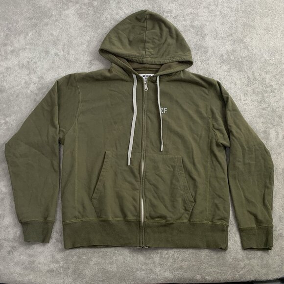 Zero Foxtrot Jacket Mens Medium Green Full Zip Hoodie Fleece Sweatshirt Outdoor - Picture 1 of 9
